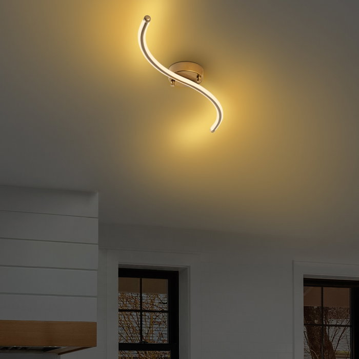 Opviq Yılan - 13279 Lámpara de araña Dorada LED